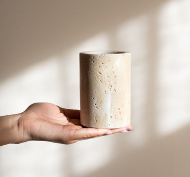 Toothbrush Holder Pearl Travertin Look - Things I Like Things I Love