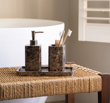 Toothbrush Holder Royal Marble Brown - Things I Like Things I Love
