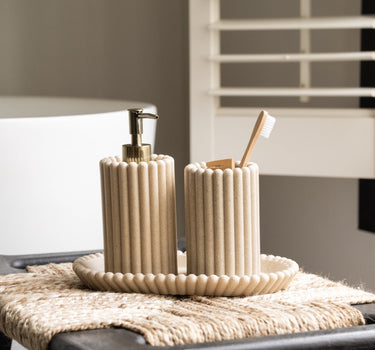 Toothbrush Holder Stripes Polyresin - Things I Like Things I Love
