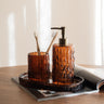 Toothbrush Holder Vintage Glass Brown - Things I Like Things I Love