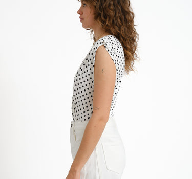 Top Romy Polka White - Things I Like Things I Love