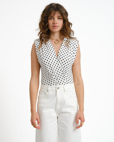 Top Romy Polka White - Things I Like Things I Love