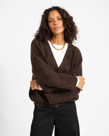 Topshop Rene Cardigan Chocolate Bruin - Things I Like Things I Love