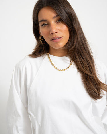 Topshop Rosa Reglan Cinch Cuff Tie Ivory Cream - Things I Like Things I Love