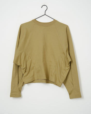 Topshop Rosa Reglan Cinch Cuff Tie Pale Khaki - Things I Like Things I Love