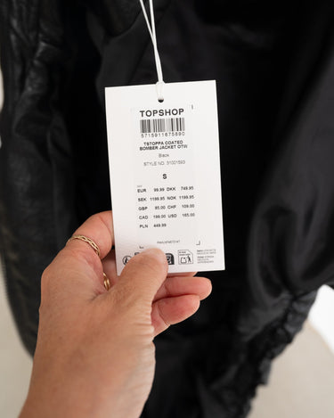 Topshop Toppa Coated Bomber Jacket Zwart - Things I Like Things I Love