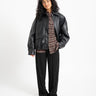 Topshop Toppa Coated Bomber Jacket Zwart - Things I Like Things I Love