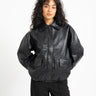 Topshop Toppa Coated Bomber Jacket Zwart - Things I Like Things I Love
