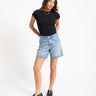 Topshop Vigga Denim Shorts Light Blue Denim - Things I Like Things I Love