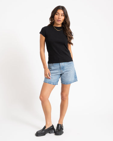 Topshop Vigga Denim Shorts Light Blue Denim - Things I Like Things I Love