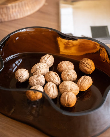 Tray Glass Smoked Amber - Things I Like Things I Love