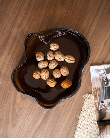 Tray Glass Smoked Amber - Things I Like Things I Love