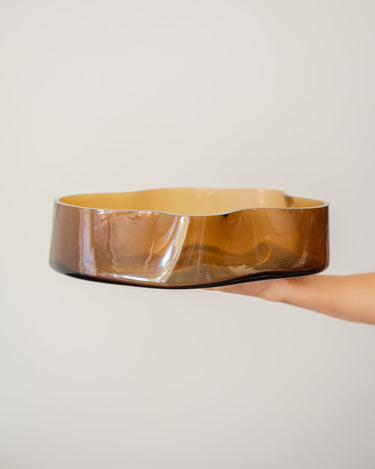 Tray Glass Smoked Amber - Things I Like Things I Love