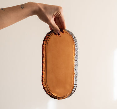Tray Vintage Glass Brown - Things I Like Things I Love