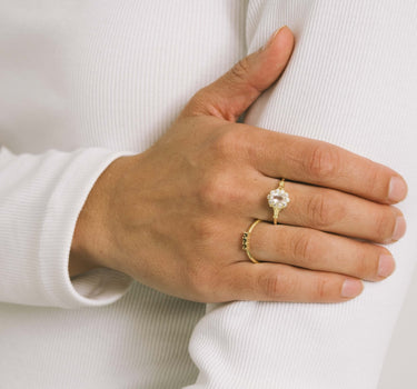 Triple Smoky Stacker Ring Gold - Things I Like Things I Love