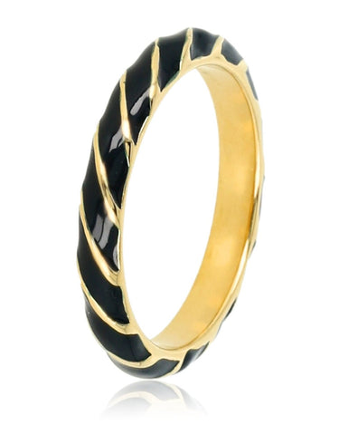 Twisty Ring Black Gold - Things I Like Things I Love