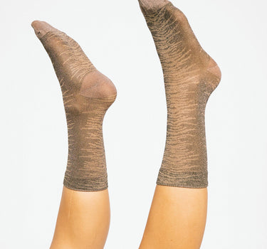 Ulla Glitter Socks Dark Brown - Things I Like Things I Love