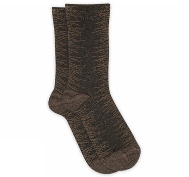 Ulla Glitter Socks Dark Brown - Things I Like Things I Love