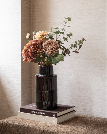 Vase Keramik Grün Braun
