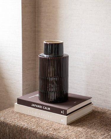 Vaas Ceramic Green Brown - Things I Like Things I Love