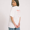 Valentine Loose Tee Bright White Self Love Club - Things I Like Things I Love
