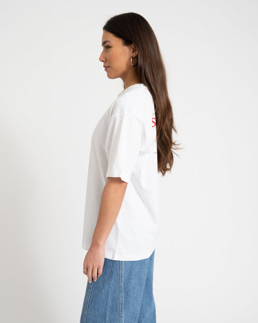 Valentine Loose Tee Bright White Self Love Club - Things I Like Things I Love