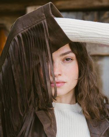 Valerie Jacket Fringe Brown - Things I Like Things I Love