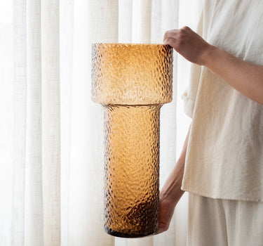 Vase Beyta Glass Amber - Things I Like Things I Love