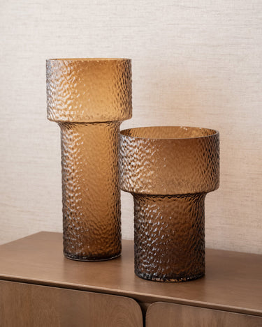 Vase Beyta Glass Amber - Things I Like Things I Love