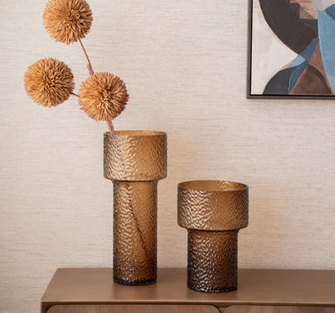 Vase Beyta Glass Amber - Things I Like Things I Love