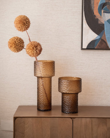 Vase Beyta Glass Amber - Things I Like Things I Love