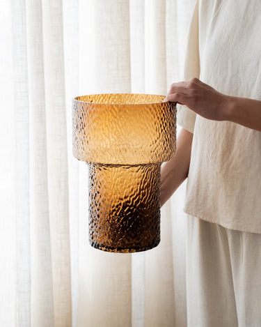 Vase Beyta Glass Amber - Things I Like Things I Love