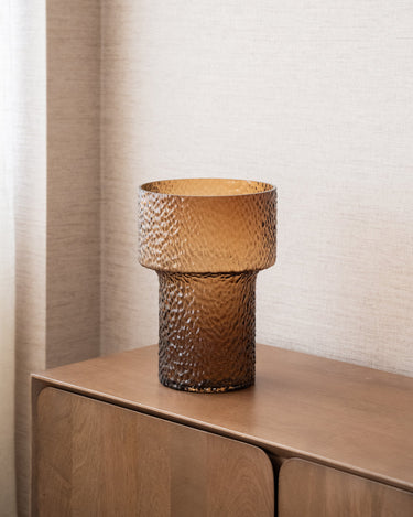 Vase Beyta Glass Amber - Things I Like Things I Love