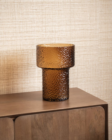 Vase Beyta Glass Amber - Things I Like Things I Love