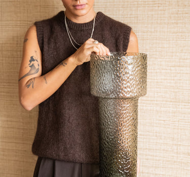 Vase Beyta Green Glass - Things I Like Things I Love