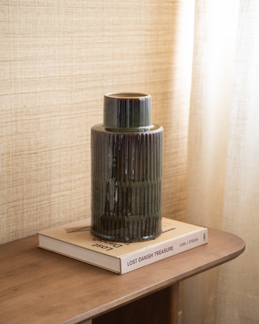 Vase Ceramic Green Brown - Things I Like Things I Love