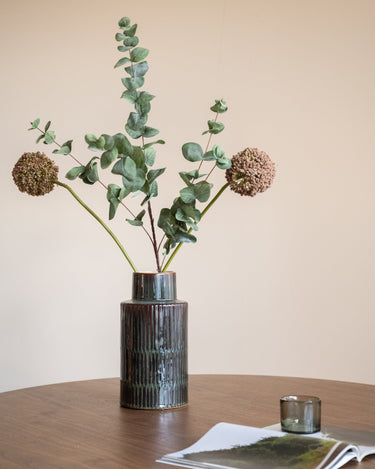 Vase Ceramic Green Brown - Things I Like Things I Love