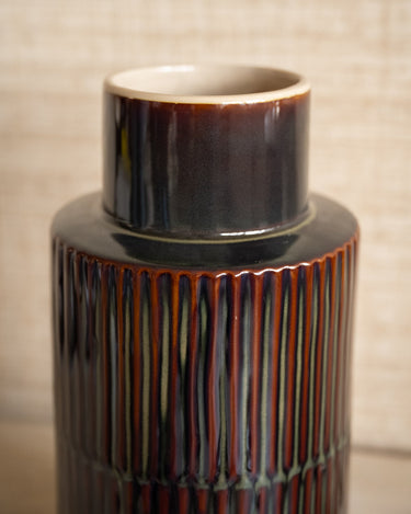 Vase Ceramic Green Brown - Things I Like Things I Love