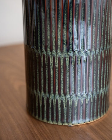 Vase Ceramic Green Brown - Things I Like Things I Love