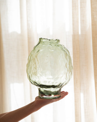 Vase Coral Glass Green - Things I Like Things I Love