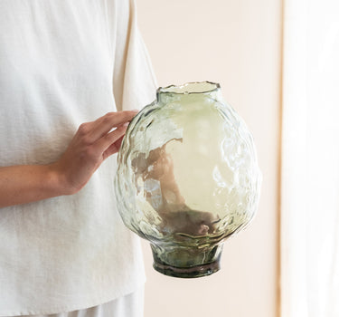 Vase Coral Glass Green - Things I Like Things I Love