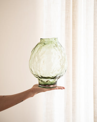 Vase Coral Glass Green - Things I Like Things I Love