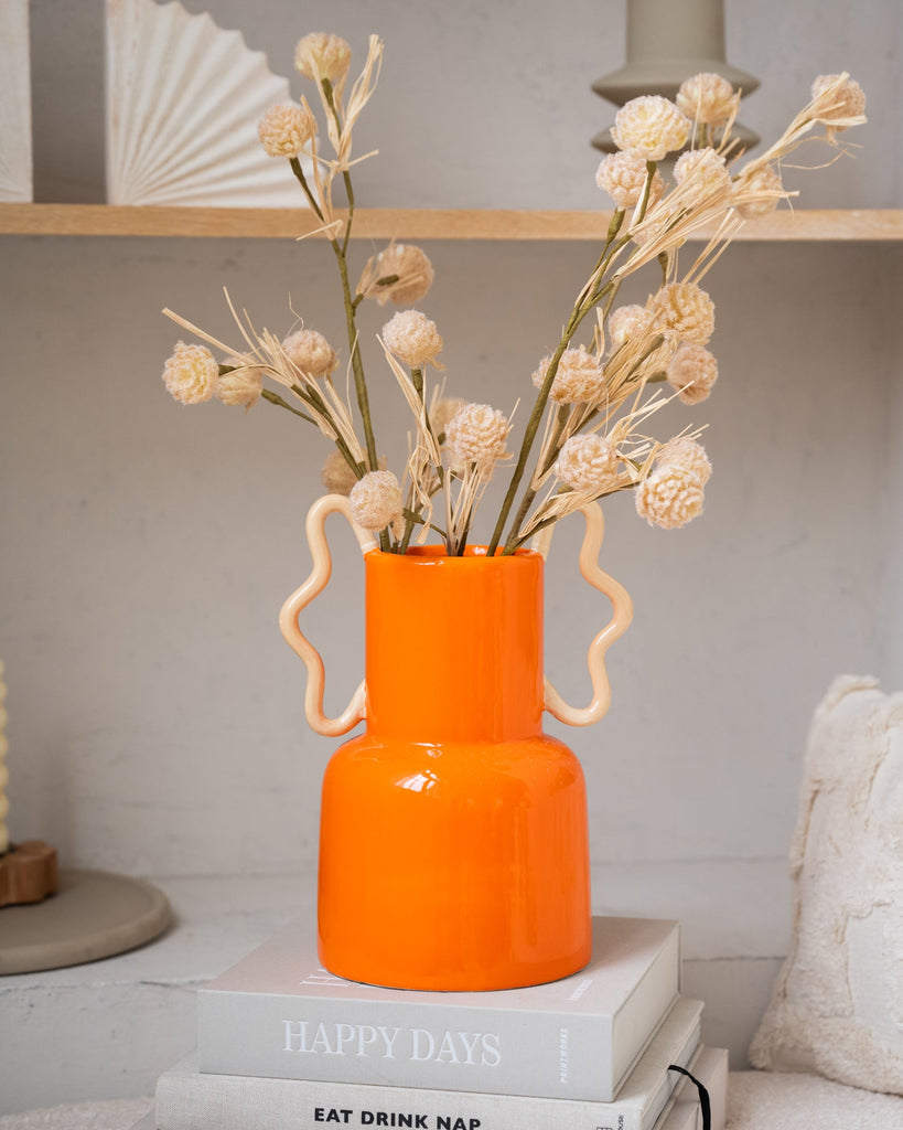 Vase Dolomite Wings Orange - Things I Like Things I Love