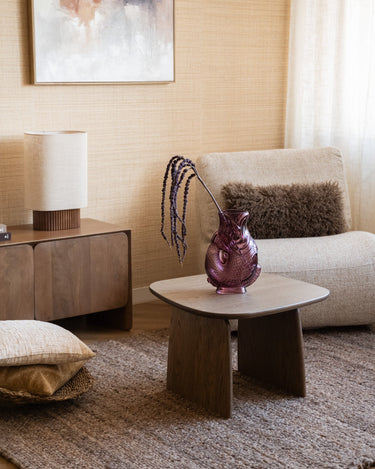 Vase Fish Glass Aubergine - Things I Like Things I Love