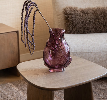 Vase Fish Glass Aubergine - Things I Like Things I Love