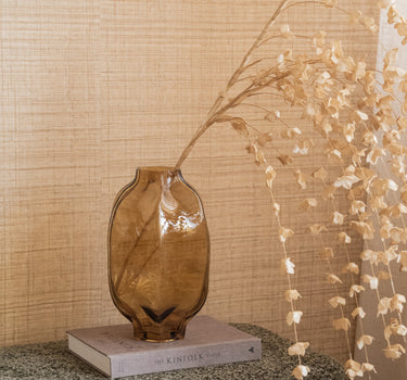 Vase Glass Falzes Amber - Things I Like Things I Love