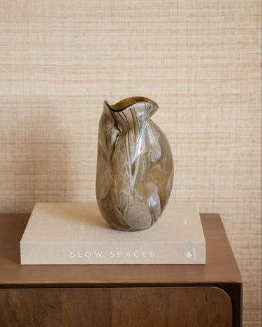 Vase Glass Jorien Taupe - Things I Like Things I Love