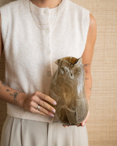 Vase Glass Jorien Taupe - Things I Like Things I Love