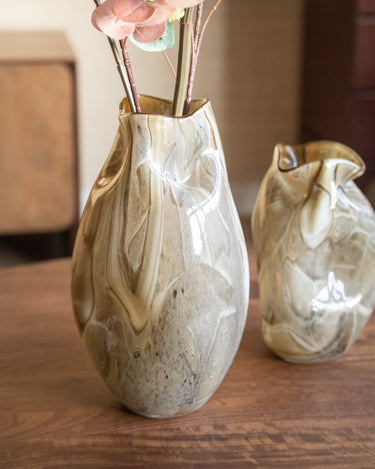 Vase Glass Jorien Taupe - Things I Like Things I Love