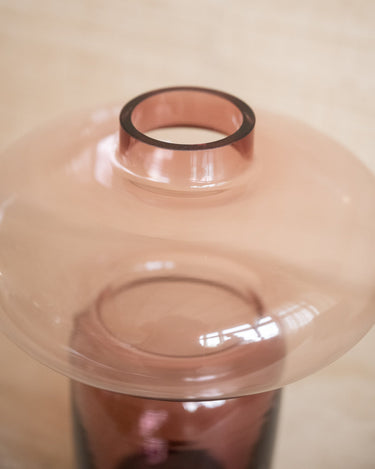 Vase Glass Rynx Smokey Mauve - Things I Like Things I Love